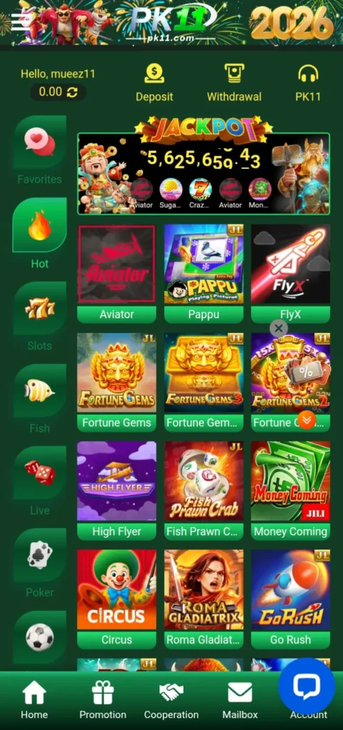  PK11 Game  Dashboard Image