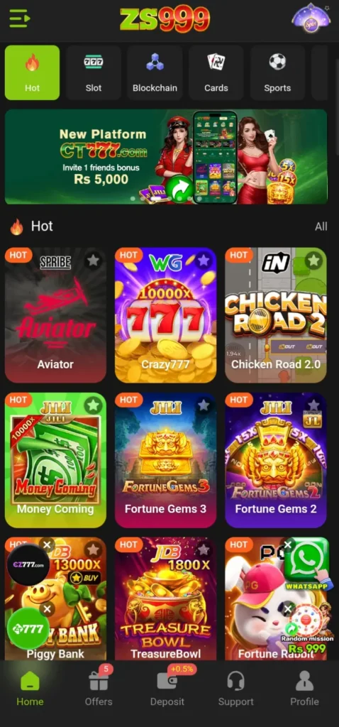 ZS999 Game Dashboard Image