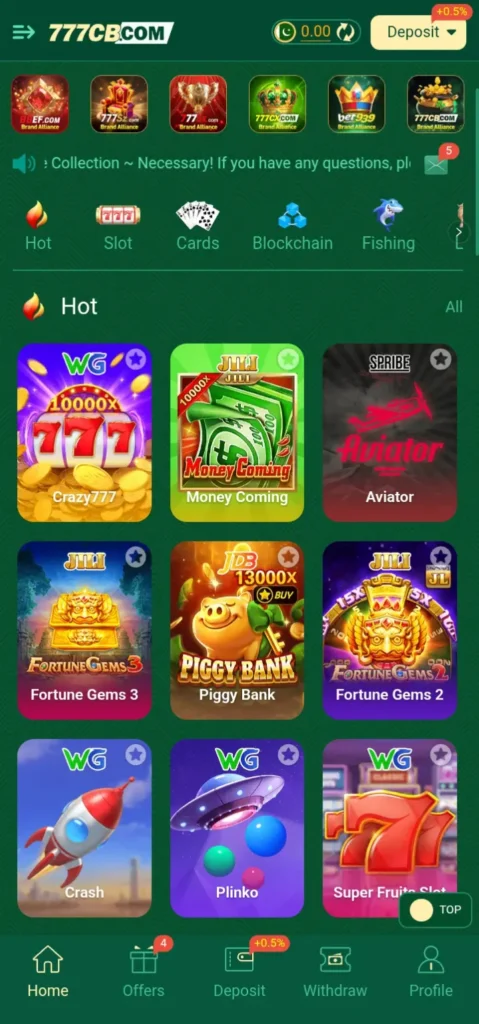 777CB Game Dashboard Image