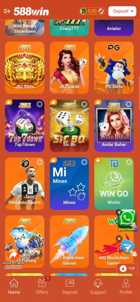 58888Win Game  Dashboard Image 