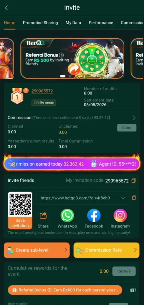 BET QQ Game Dashboard Image