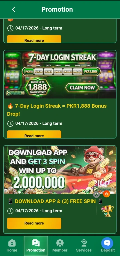 PKRBET Game Dashboard Image